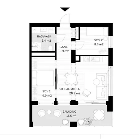 Jessheim 公寓 杰西姆